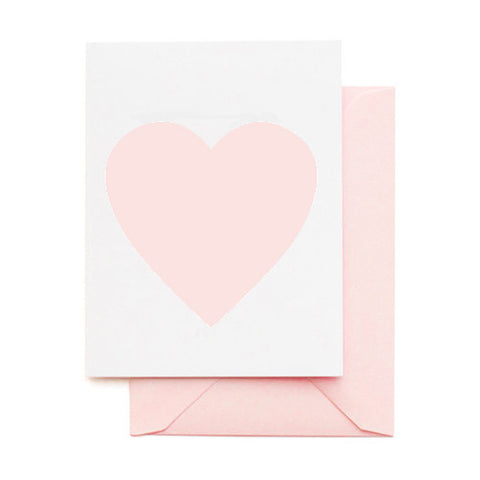 SOFT PINK HEART CARD
